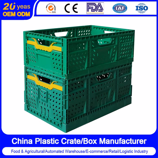 뚜껑이 있는 회전율 상자 산업용 이동 접이식 상자 상자