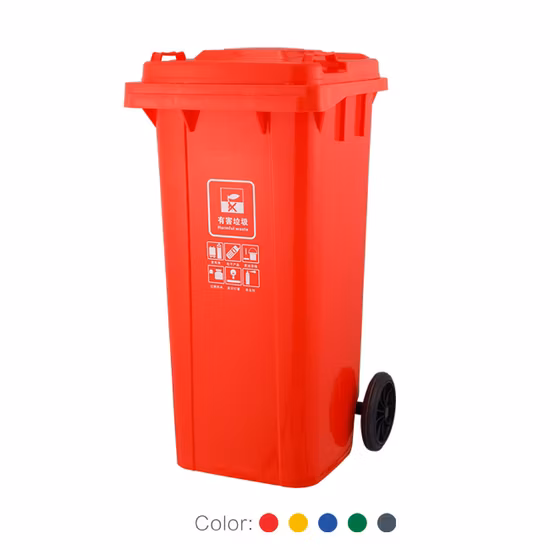 도매 120L 대형 PE 의료 쓰레기통 야외 쓰레기 쓰레기통